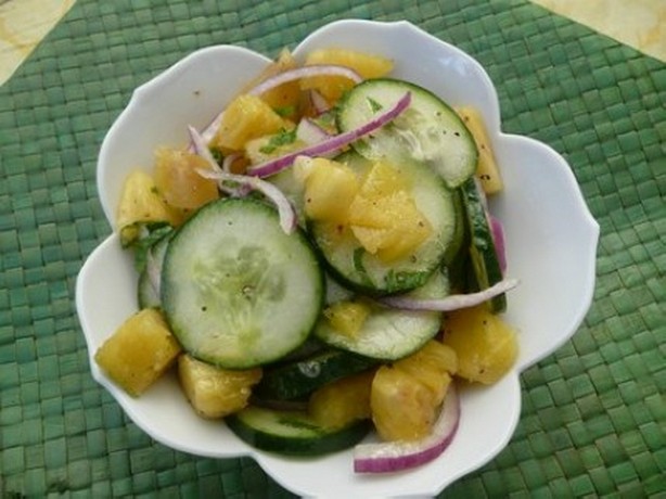 Weight Watchers Cucumber And Pineapple Salad With Mint Recipe Ww Recipes